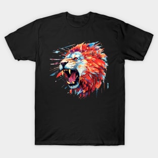 Lion Animal Freedom World Wildlife Wonder Abstract T-Shirt